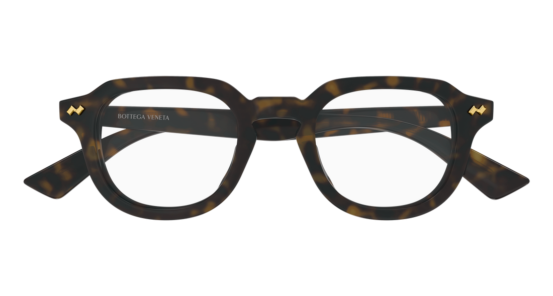 Brillen bottega veneta bv1505o 006 havana round/oval/panthos masculino größe 48mm - Detailansicht