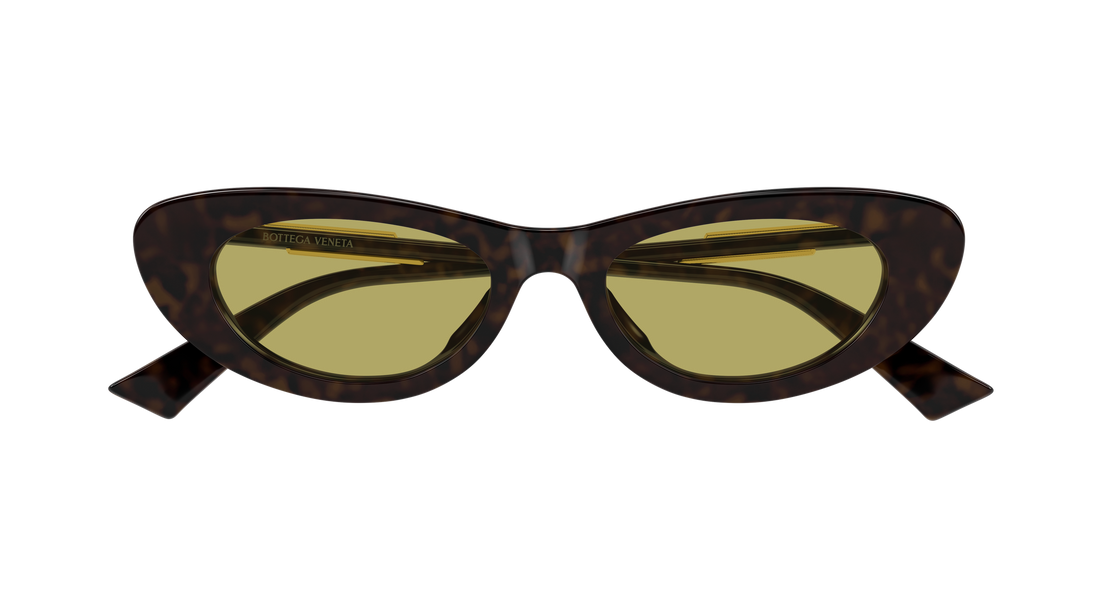 Óculos de sol bottega veneta bv1447s 002 havana cat eye femenino tamanho 51mm - Vista de detalhe