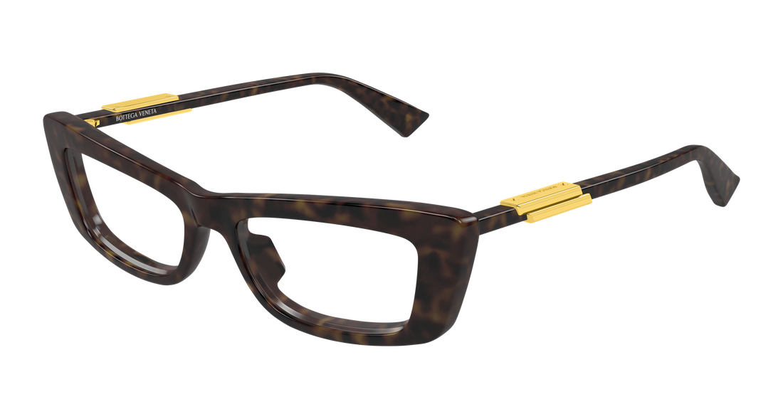 Occhiali da vista bottega veneta bv1449o 007 havana rectangular / squared femenino taglia 55mm - Vista principale