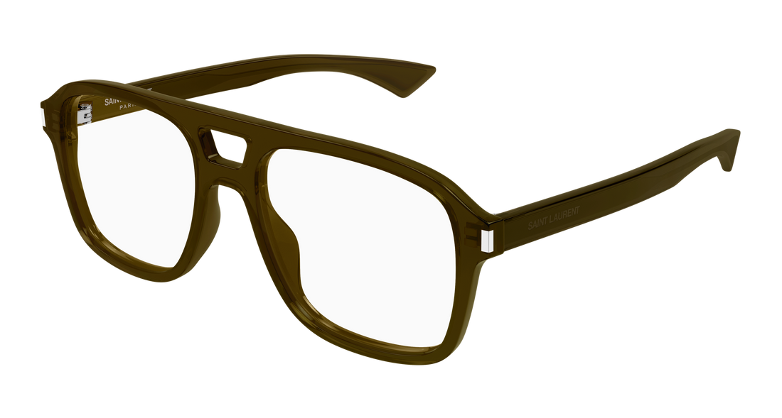 Glasögon saint laurent sl 881 opt 004 marron masculino storlek 55mm - Huvudvy