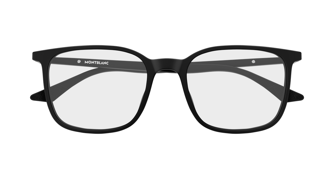 Lunettes de vue montblanc mb0511o 002 negro rectangular / squared masculino taille 52mm - Vue détaillée