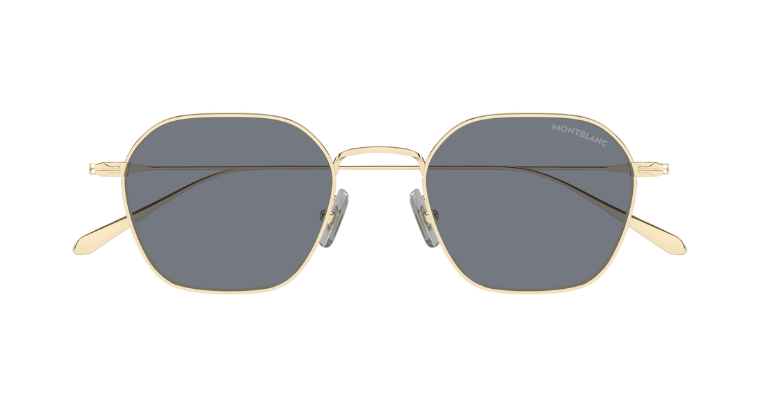 Gafas de sol montblanc mb0472s 001 dorado geometrical/directional masculino talla 50mm - Vista de detalle