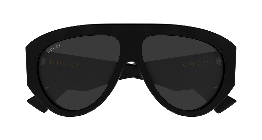 Óculos de sol gucci gg2128s 001 negro pilot/navigator masculino tamanho 58mm - Vista de detalhe