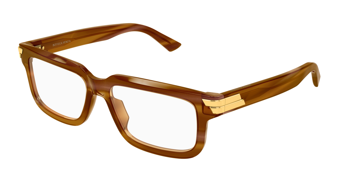 Brillen bottega veneta bv1490o 008 marron rectangular / squared unisex größe 55mm - Hauptansicht