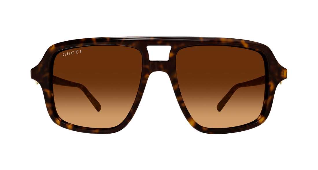 Lunettes de soleil gucci gg2052s 002 havana pilot/navigator femenino taille 53mm - Vue détaillée