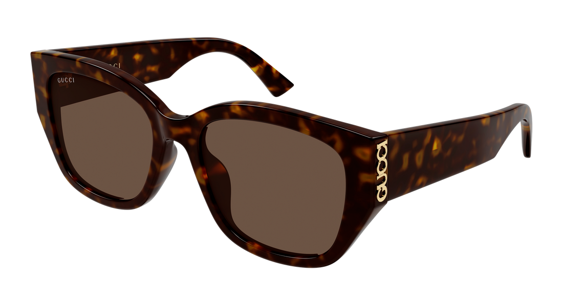 Óculos de sol gucci gg2043sa 002 havana round/oval/panthos femenino tamanho 55mm - Vista principal