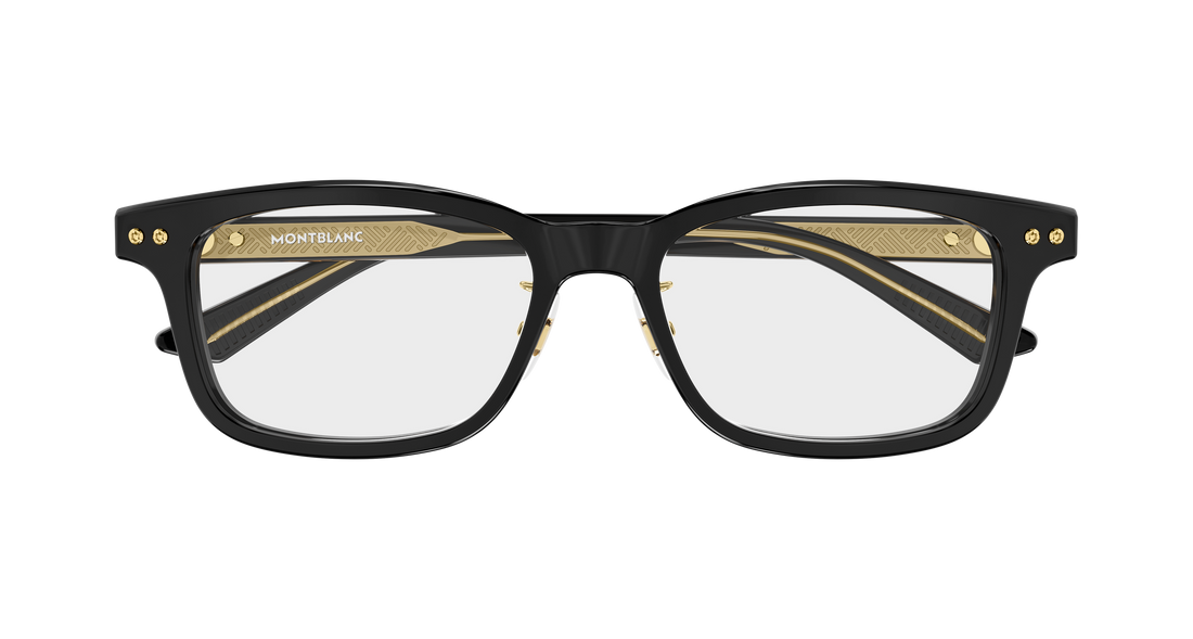 Lunettes de vue montblanc mb0533oj 001 negro rectangular / squared masculino taille 53mm - Vue détaillée