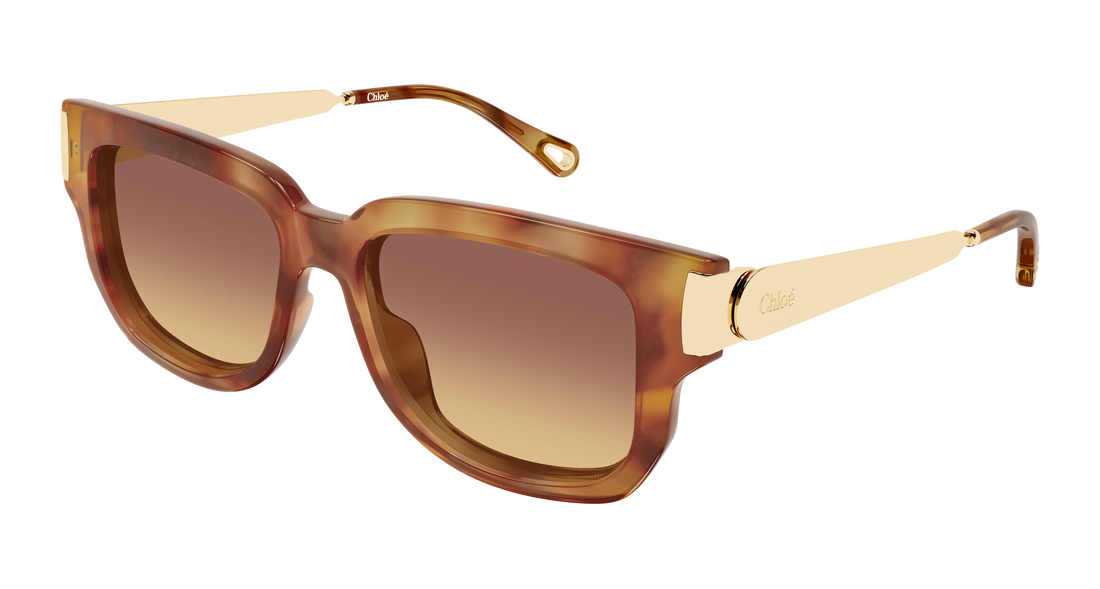 Sonnenbrillen chloé ch0351s 002 havana rectangular / squared femenino größe 54mm - Hauptansicht