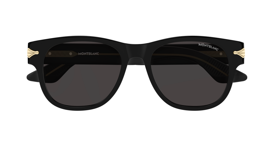 Gafas de sol montblanc mb0478s 001 negro rectangular / squared masculino talla 54mm - Vista de detalle