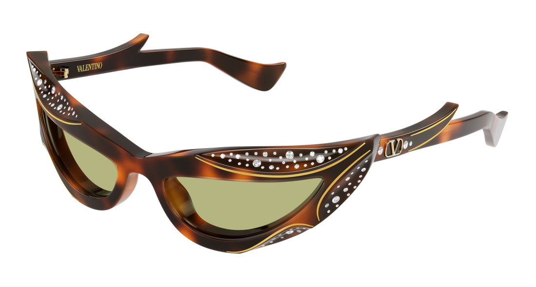 Lunettes de soleil valentino vg0073s 001 havana geometrical/directional unisex taille 56mm - Vue principale