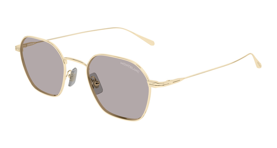 Gafas de sol montblanc mb0472s 003 dorado geometrical/directional masculino talla 50mm - Vista principal