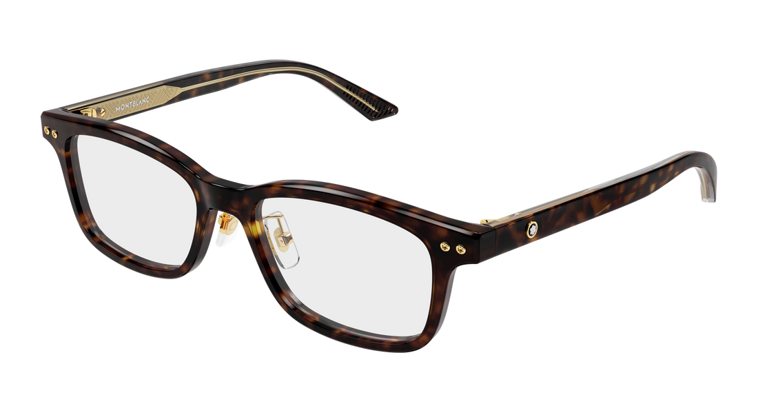 Lunettes de vue montblanc mb0533oj 003 havana rectangular / squared masculino taille 53mm - Vue principale