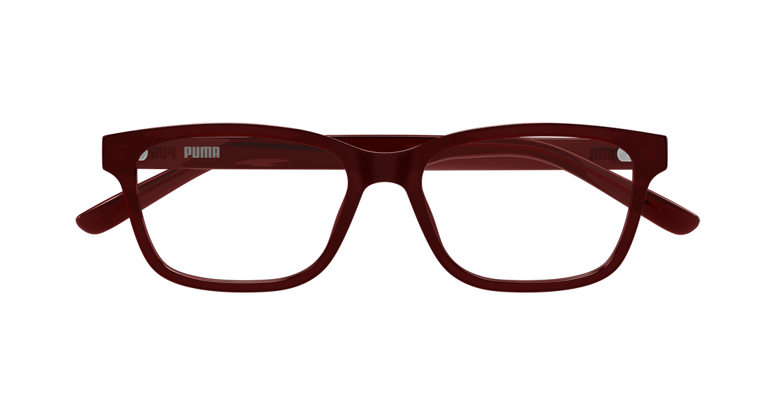 Occhiali da vista puma pu0529o 003 burdeos rectangular / squared masculino taglia 55mm - Vista dettagliata