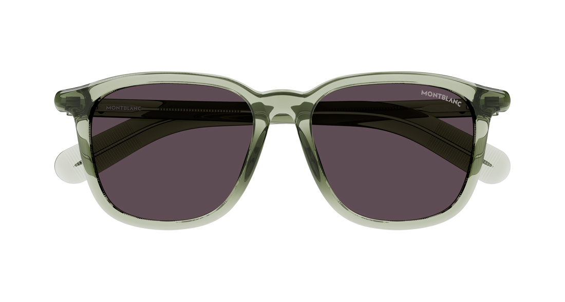 Lunettes de soleil montblanc mb0497s 005 verde rectangular / squared masculino taille 52mm - Vue détaillée