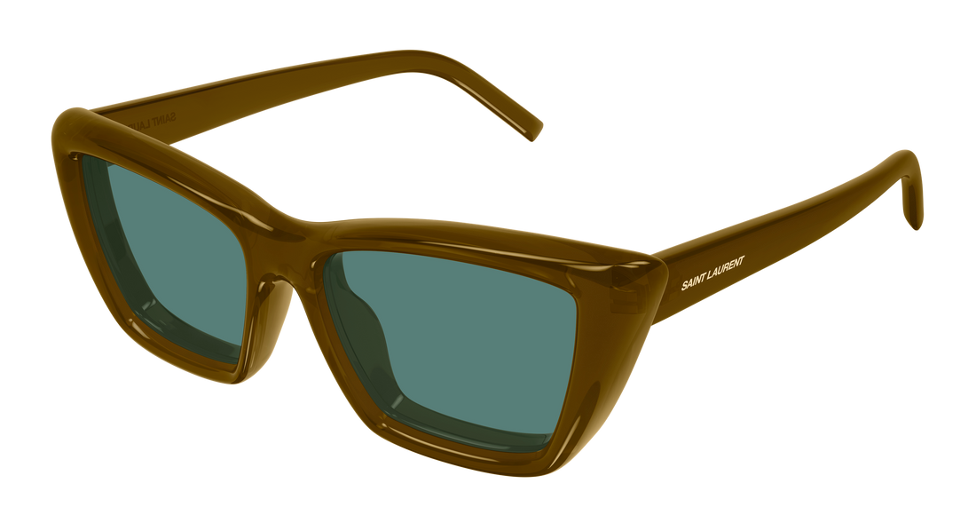 Sonnenbrillen saint laurent sl 276 mica plump 003 marron cat eye femenino größe 55mm - Hauptansicht
