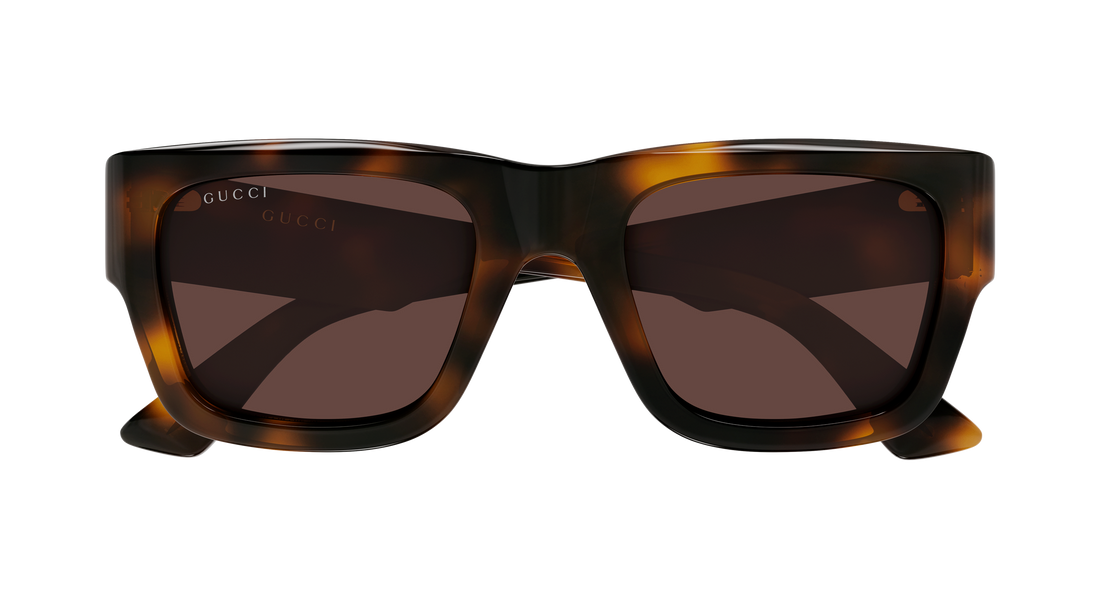 Occhiali da sole gucci gg1668s 008 havana rectangular / squared masculino taglia 52mm - Vista dettagliata