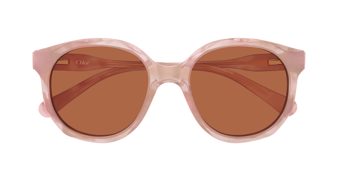 Lunettes de soleil chloé cc0019s 007 havana round/oval/panthos infantil taille 47mm - Vue détaillée