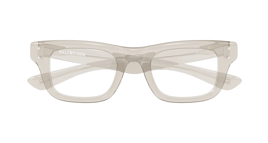 Lunettes de vue balenciaga bb0523o 004 beige rectangular / squared masculino taille 50mm - Vue détaillée