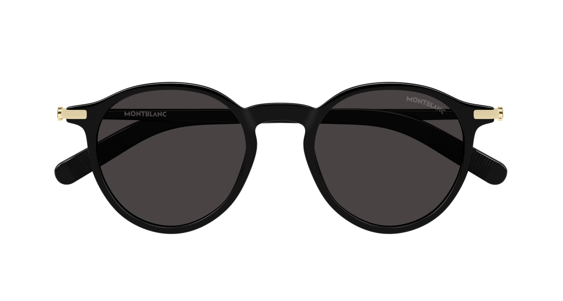 Gafas de sol montblanc mb0461s 001 negro round/oval/panthos masculino talla 49mm - Vista de detalle