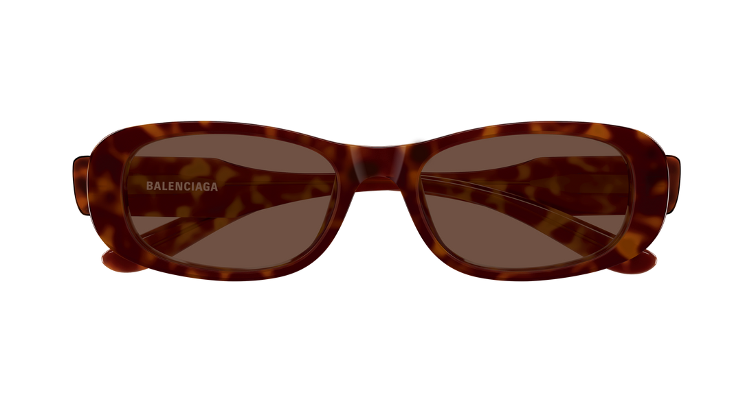 Lunettes de soleil balenciaga bb0511sk 002 havana rectangular / squared unisex taille 55mm - Vue détaillée