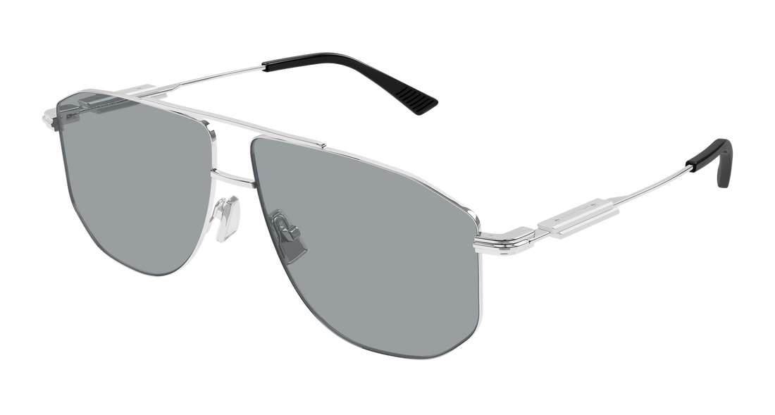 Lunettes de soleil bottega veneta bv1509s 005 plateado pilot/navigator unisex taille 59mm - Vue principale