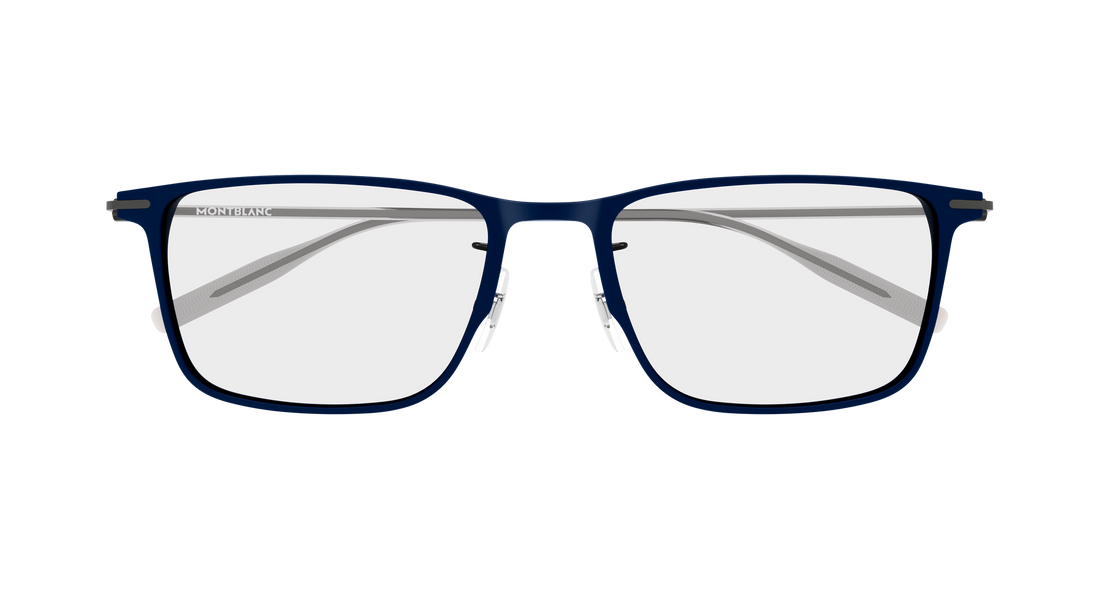 Lunettes de vue montblanc mb0506ol 004 azul rectangular / squared masculino taille 56mm - Vue détaillée