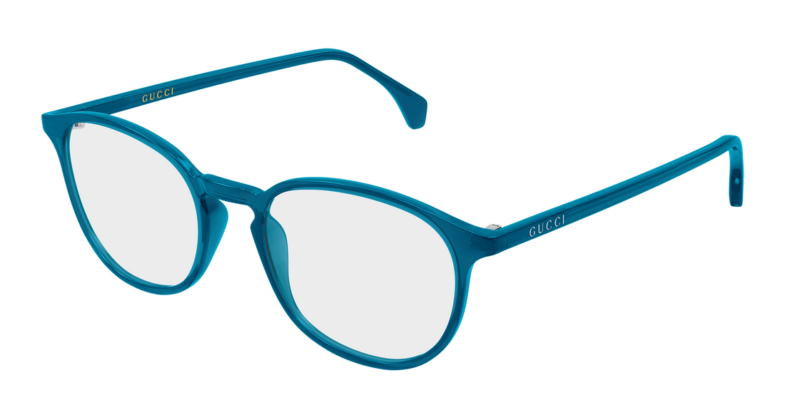 Lunettes de vue gucci gg0551o 028 azul round/oval/panthos masculino taille 55mm - Vue principale