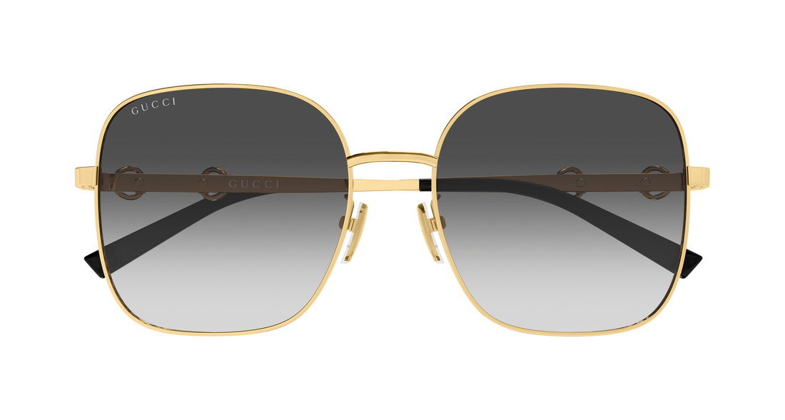 Óculos de sol gucci gg2053s 001 dorado rectangular / squared femenino tamanho 58mm - Vista de detalhe