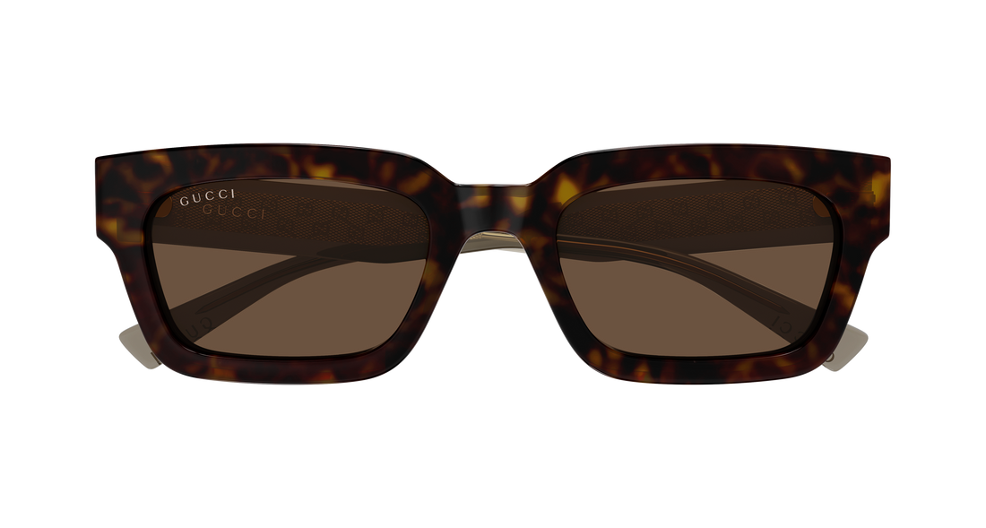 Occhiali da sole gucci gg2069s 002 havana rectangular / squared masculino taglia 53mm - Vista dettagliata