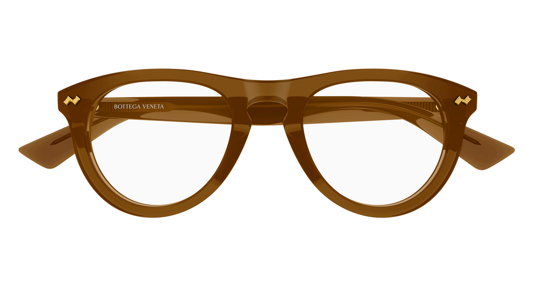 Brillen bottega veneta bv1507o 008 marron round/oval/panthos unisex größe 52mm - Detailansicht