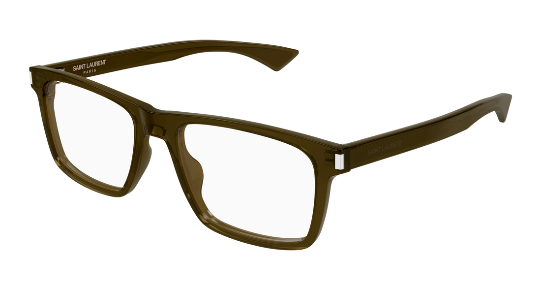Brillen saint laurent sl 882 009 marron rectangular / squared masculino größe 57mm - Hauptansicht