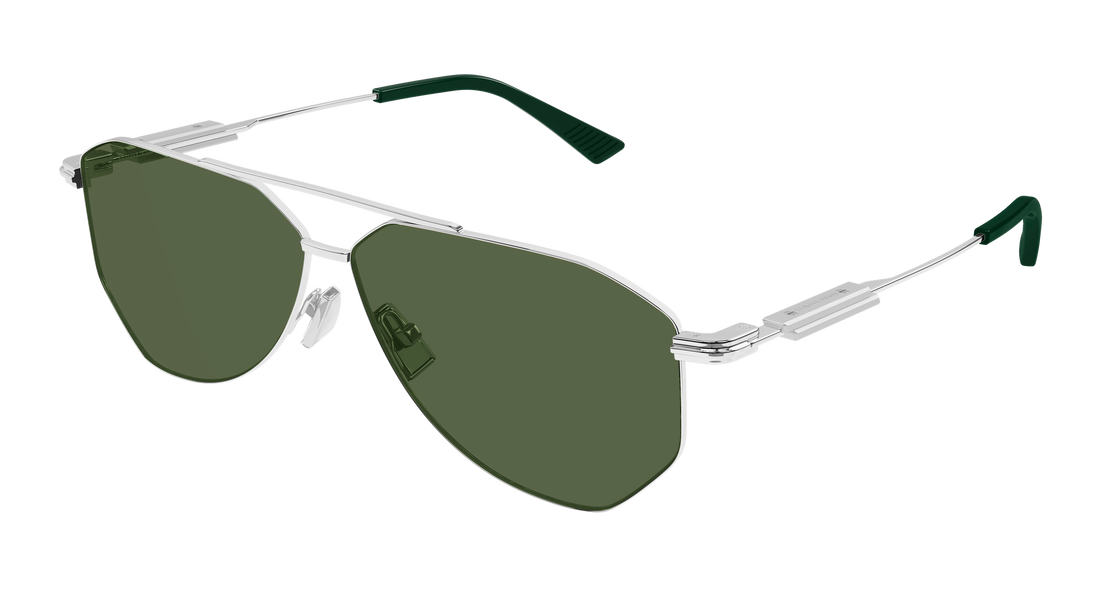 Lunettes de soleil bottega veneta bv1508s 004 plateado pilot/navigator unisex taille 60mm - Vue principale