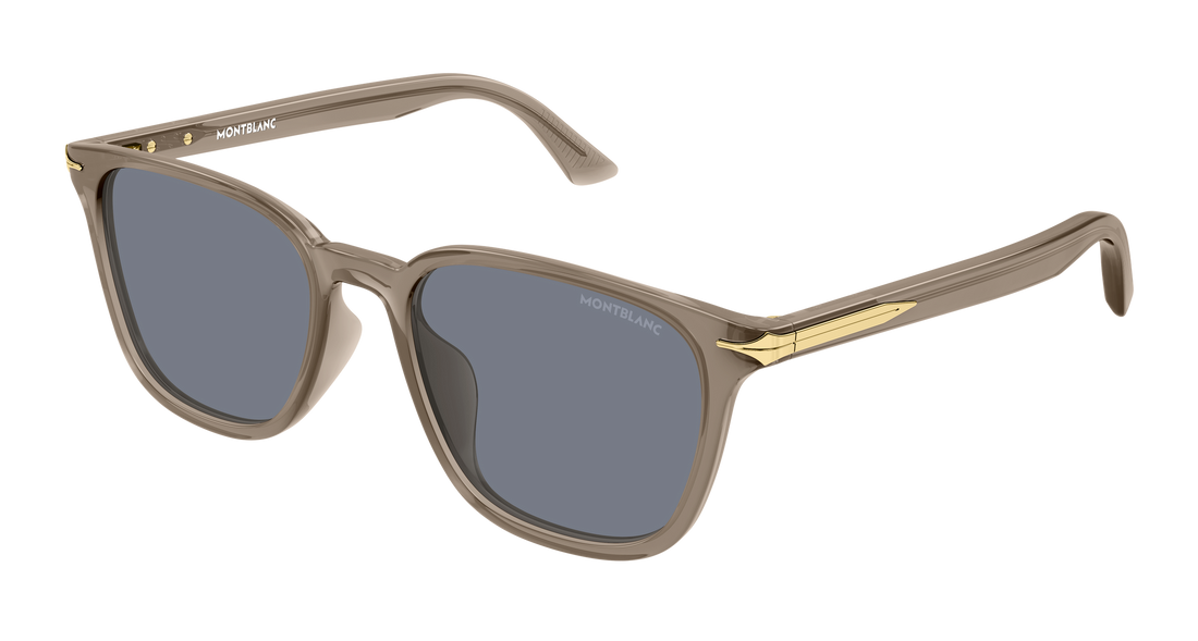Lunettes de soleil montblanc mb0518sa 005 marron rectangular / squared masculino taille 55mm - Vue principale