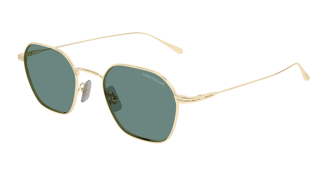 Gafas de sol montblanc mb0472s 004 dorado geometrical/directional masculino talla 50mm - Vista principal