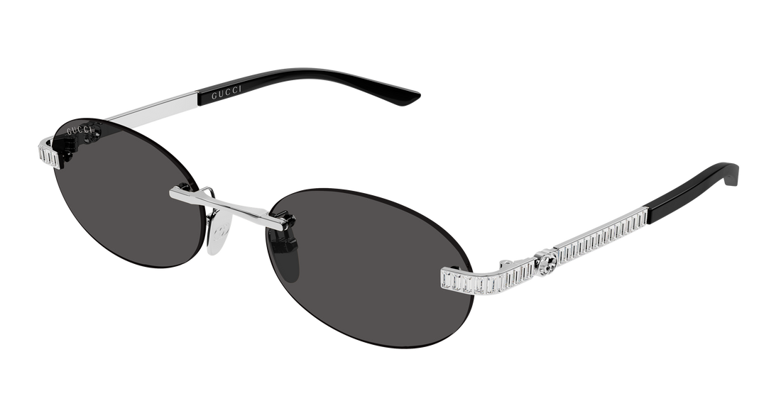 Lunettes de soleil gucci gg2214s 002 plateado round/oval/panthos femenino taille 55mm - Vue principale