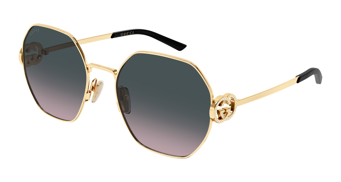 Óculos de sol gucci gg2046s 002 dorado geometrical/directional femenino tamanho 58mm - Vista principal