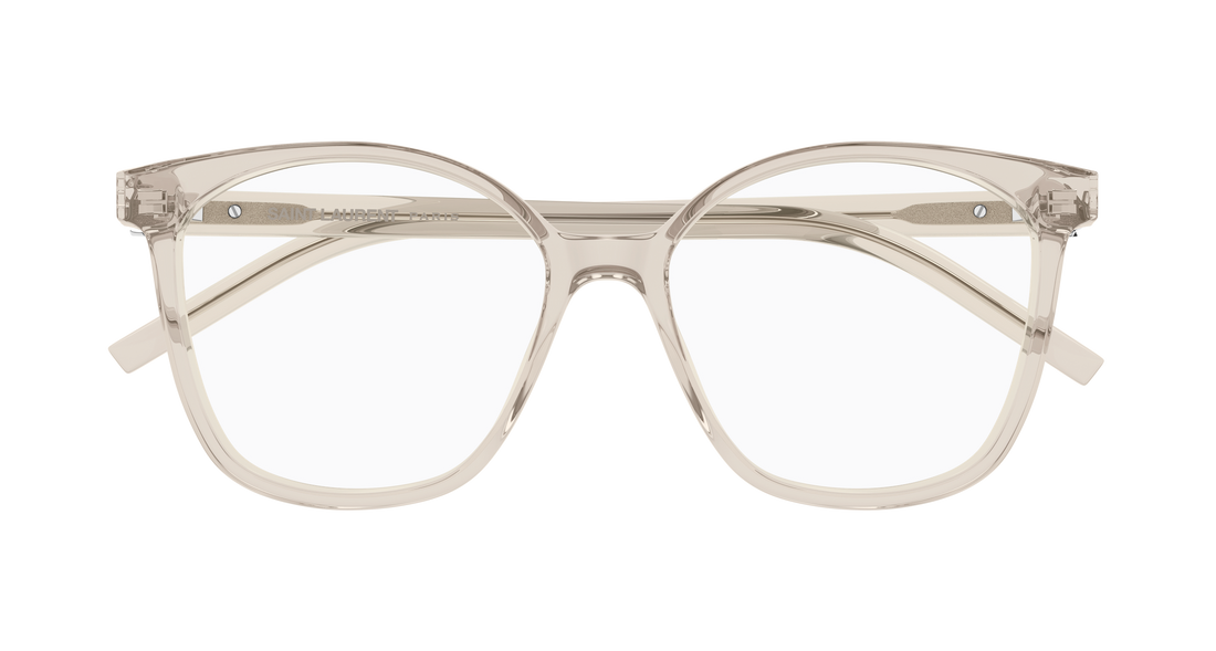 Gafas graduadas saint laurent sl m162 004 beige round/oval/panthos femenino talla 55mm - Vista de detalle