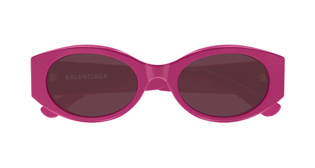 Occhiali da sole balenciaga bb0477sa 004 rosa round/oval/panthos femenino taglia 53mm - Vista dettagliata