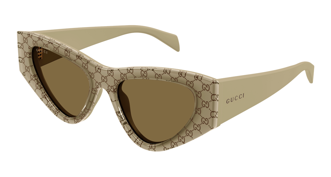 Óculos de sol gucci gg2019s 005 beige cat eye femenino tamanho 53mm - Vista principal