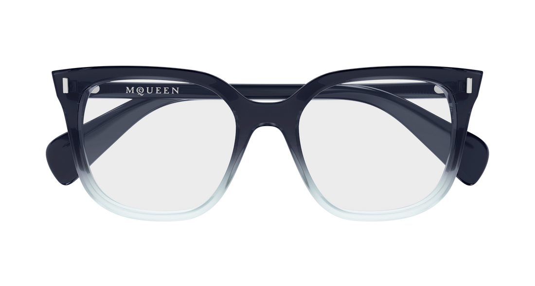 Lunettes de vue alexander mcqueen am0585o 004 azul rectangular / squared femenino taille 53mm - Vue détaillée