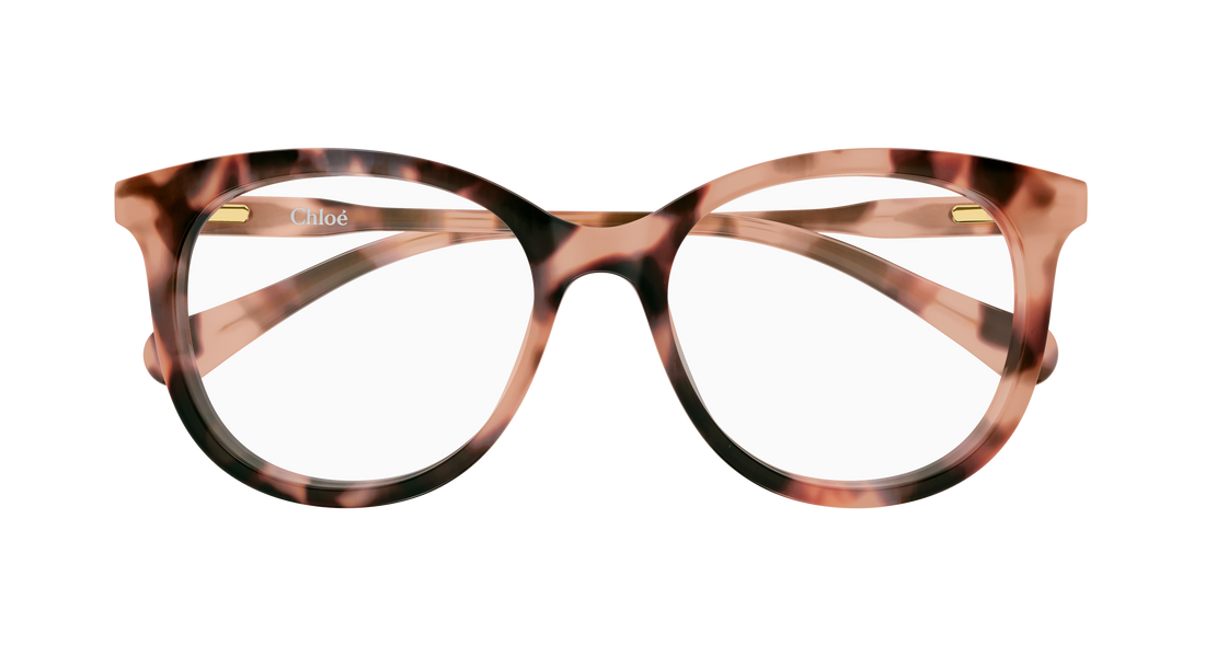 Gafas graduadas chloé cc0028o 002 havana round/oval/panthos infantil talla 48mm - Vista de detalle