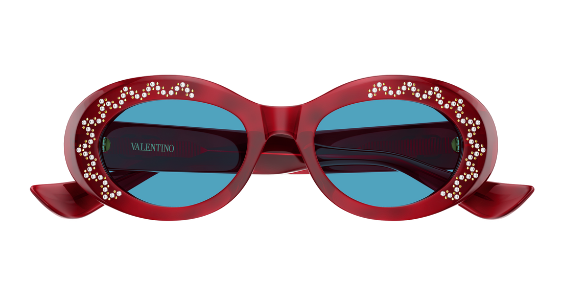 Lunettes de soleil valentino vg0057s 007 havana round/oval/panthos femenino taille 50mm - Vue détaillée