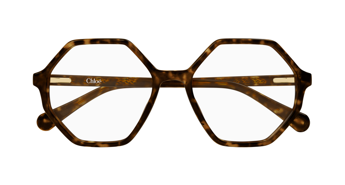 Lunettes de vue chloé cc0005o 008 havana geometrical/directional infantil taille 49mm - Vue détaillée