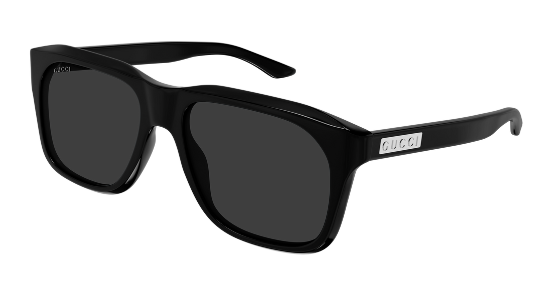 Óculos de sol gucci gg2077s 001 negro rectangular / squared masculino tamanho 55mm - Vista principal