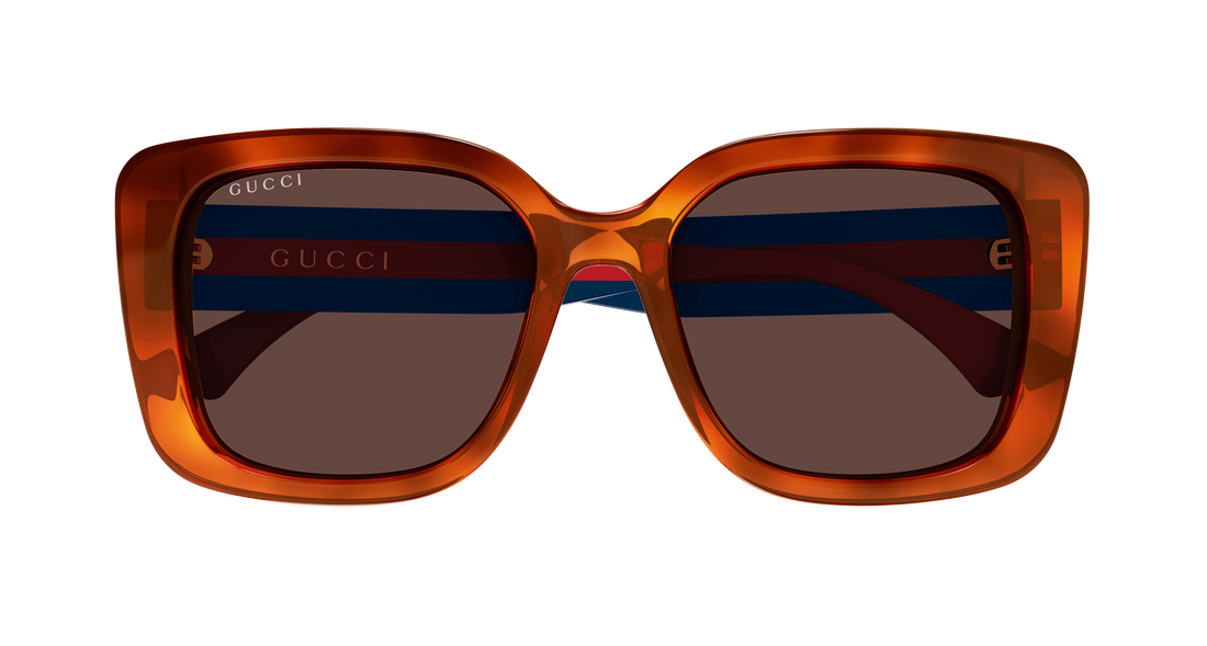 Sunglasses gucci gg2118sa 004 havana butterfly femenino size 55mm - Detailed view