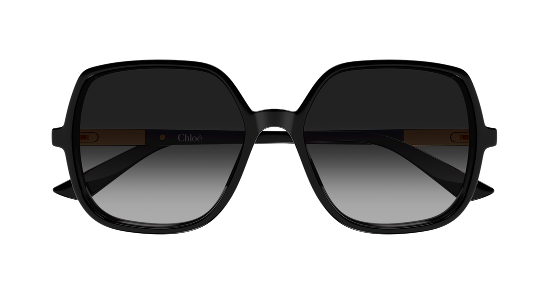 Lunettes de soleil chloé ch0362s 001 negro geometrical/directional femenino taille 55mm - Vue détaillée