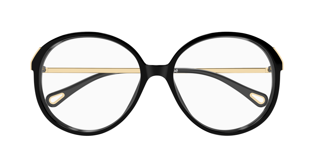 Lunettes de vue chloé ch0408o 001 negro round/oval/panthos femenino taille 58mm - Vue détaillée