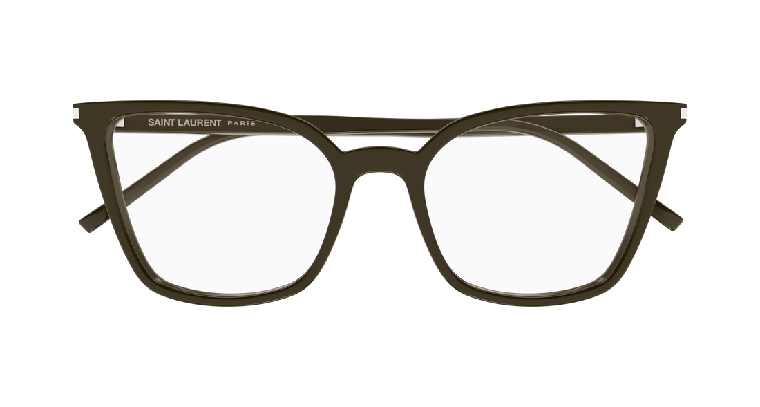Brillen saint laurent sl 669 005 marron cat eye femenino größe 54mm - Detailansicht