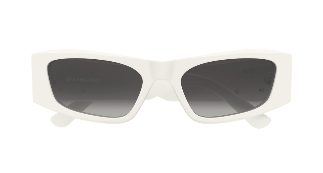 Óculos de sol balenciaga bb0478s 004 blanco geometrical/directional femenino tamanho 55mm - Vista de detalhe