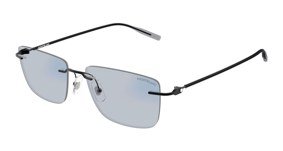 Gafas de sol montblanc mb0429s 006 negro rectangular / squared masculino talla 56mm - Vista de detalle